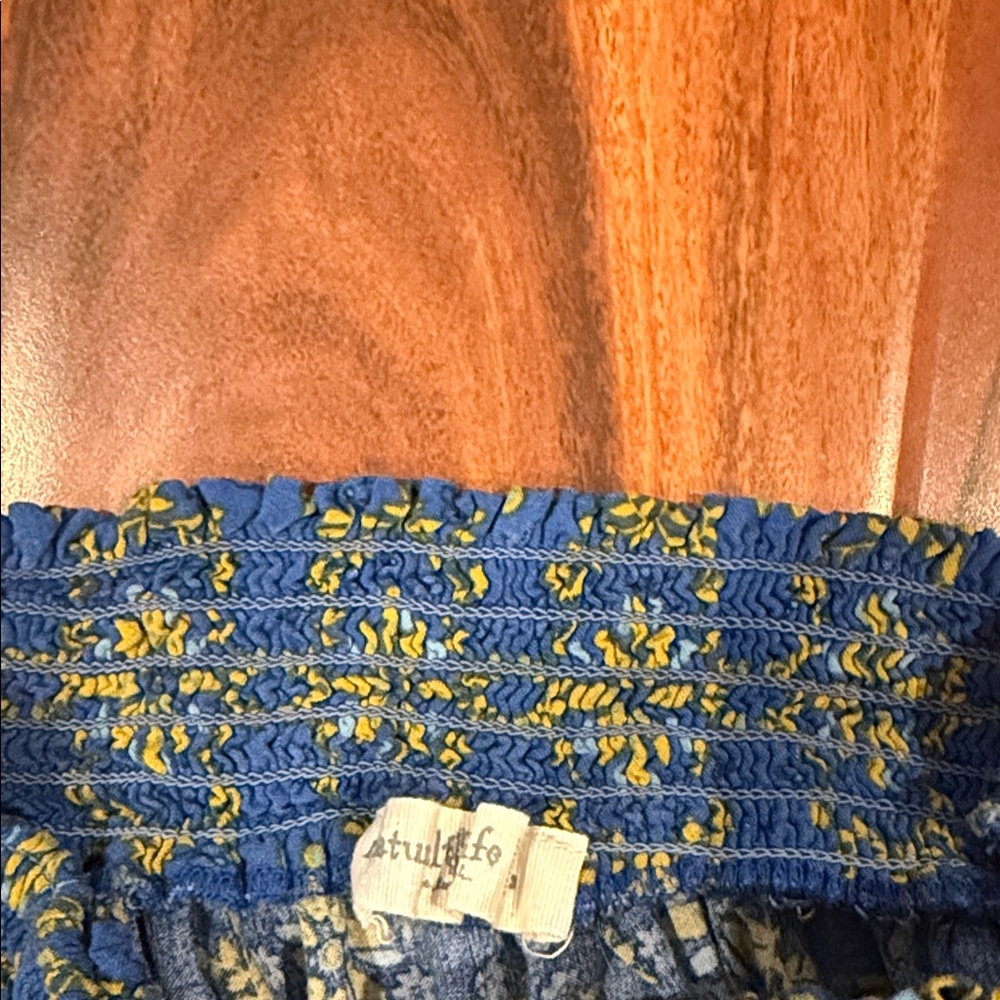 NATURAL LIFE Blue and Yellow Floral Maxi Skirt - Picture 2 of 7